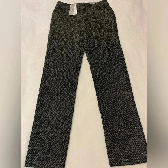 Chico's Women's Black Ankle Pants So Slimming BrigitteSlim Leg Shine Size 2R NWT - Picture 2 of 10